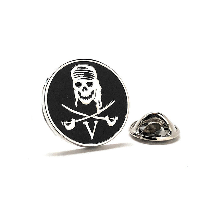 Pirate Enamel Pin Skull and Cross Bones lapel Pin Calico Jack Sea Sailor Navy Tie Tack 4 Different Styles to Choose From Image 3