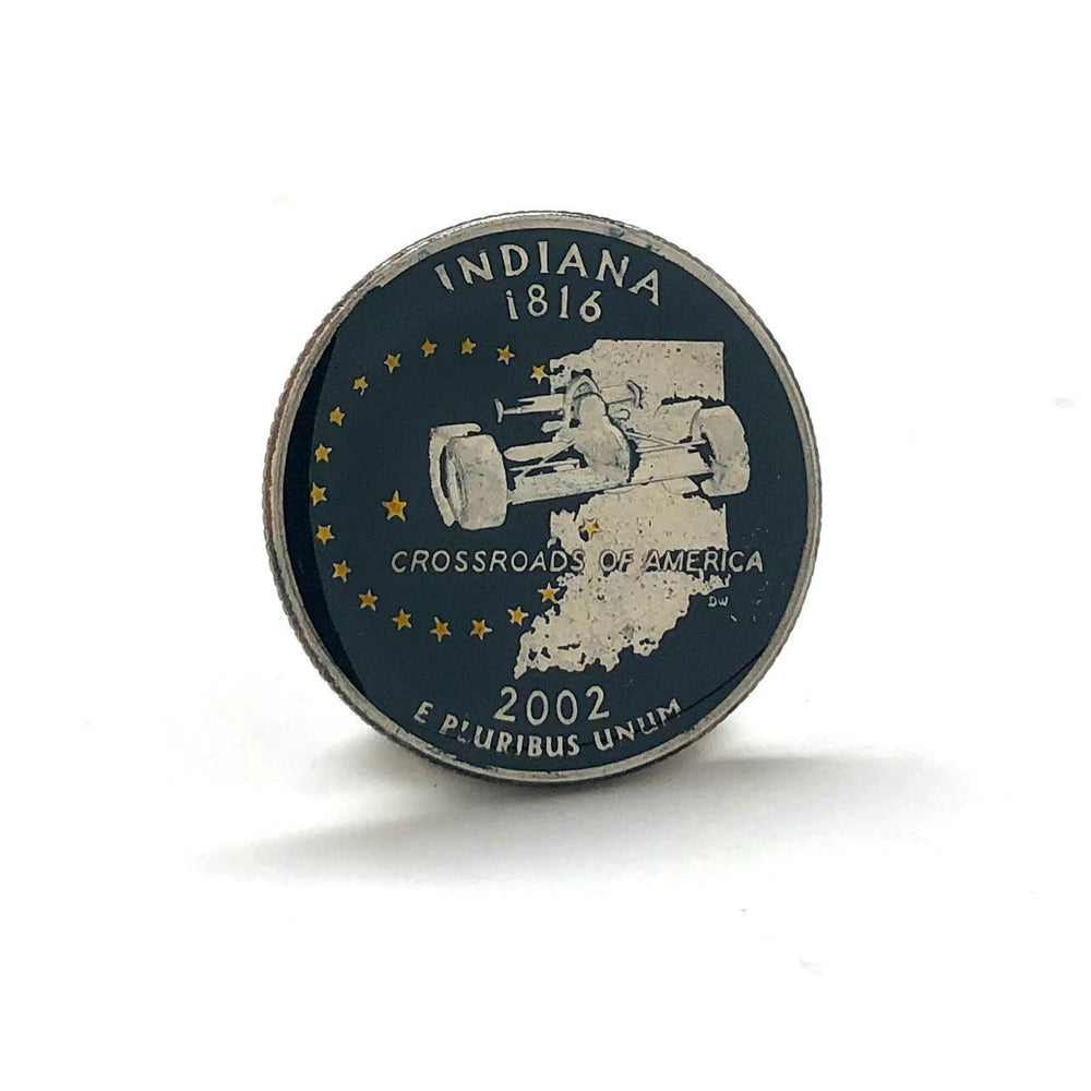 Enamel Pin Hand Painted Indiana State Quarter Enamel Coin Lapel Pin Tie Tack Travel Souvenir Coins Keepsakes Cool Fun Image 2