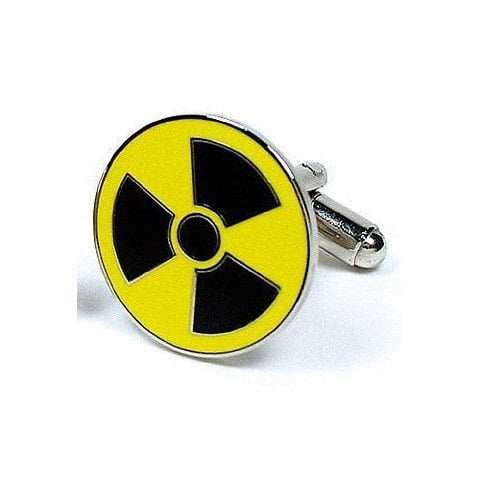Radioactive Symbol Cufflinks Famous Signs Themed Cufflinks Cuff Links White Elephant Gifts Image 1