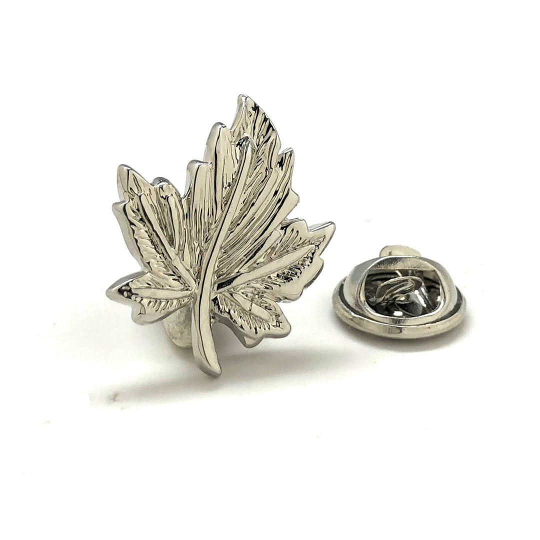 Enamel Pin Canada Lapel Pin Maple Leaf Pin Collector Oh Canada Lapel Pin Silver Tone Maple Leaf Tie Tac Comes with Gift Image 1