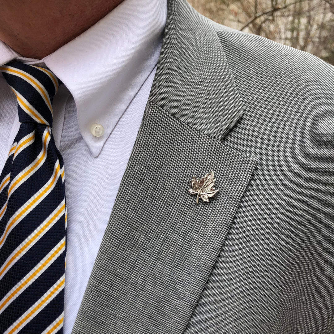 Enamel Pin Canada Lapel Pin Maple Leaf Pin Collector Oh Canada Lapel Pin Silver Tone Maple Leaf Tie Tac Comes with Gift Image 3
