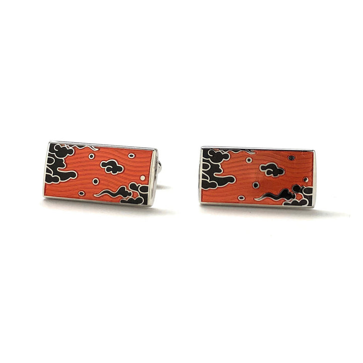 Autumn Dream Cufflinks Silvertone Whale Tail Backing with Swivel Post Cool Design Cuff Links Comes with a Gift Box Image 4