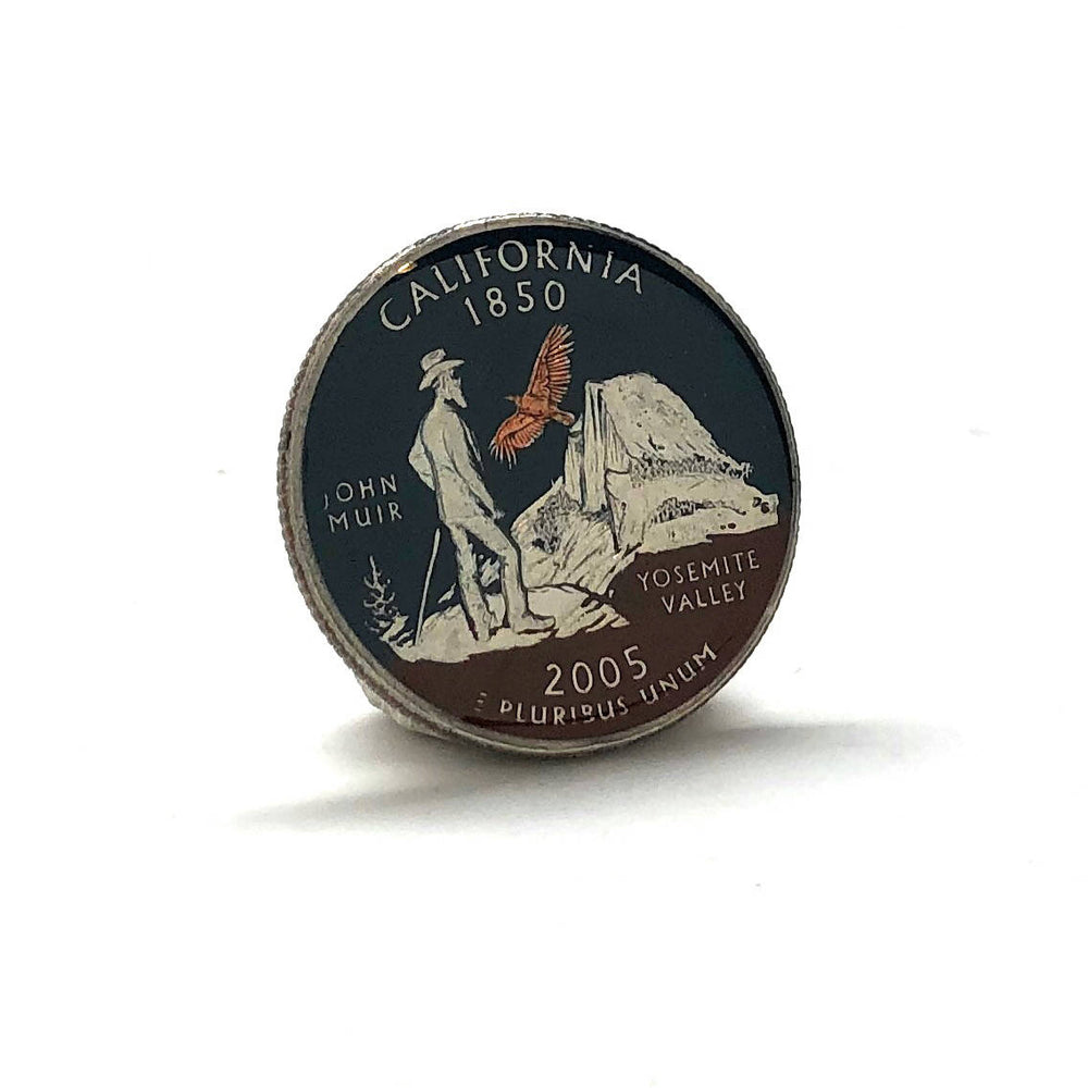 Enamel Pin Hand Painted California State Quarter Enamel Coin Lapel Pin Collector Pin Tie Tack Travel Souvenir Coin Cool Image 2