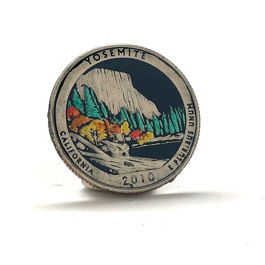Enamel Pin Yosemite National Park US Quarter Enamel Coin Lapel Pin Tie Tack Travel Souvenir Coins Keepsakes Cool Fun Image 2
