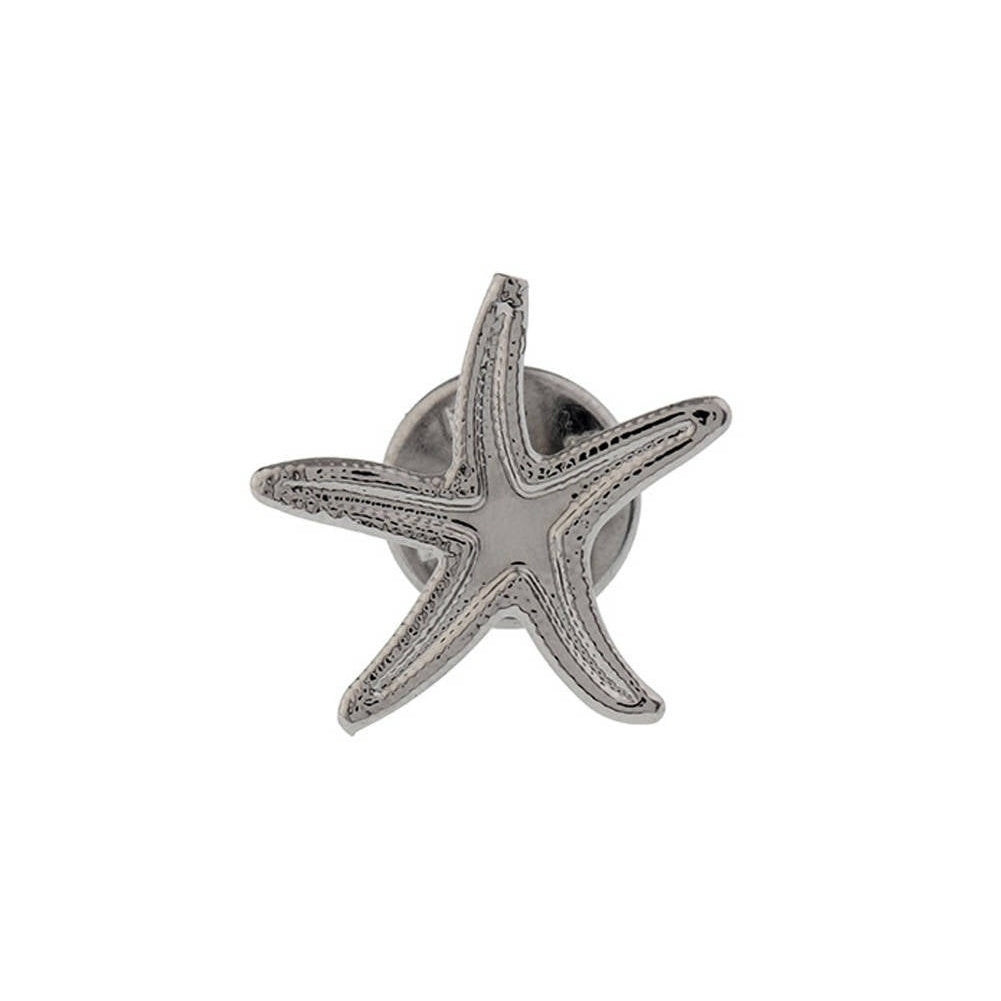 Star Fish Ocean Lapel Pin Gunmetal Tone Star Fish Beach Sand Vacation Lapel Pin Tie Tack Image 1