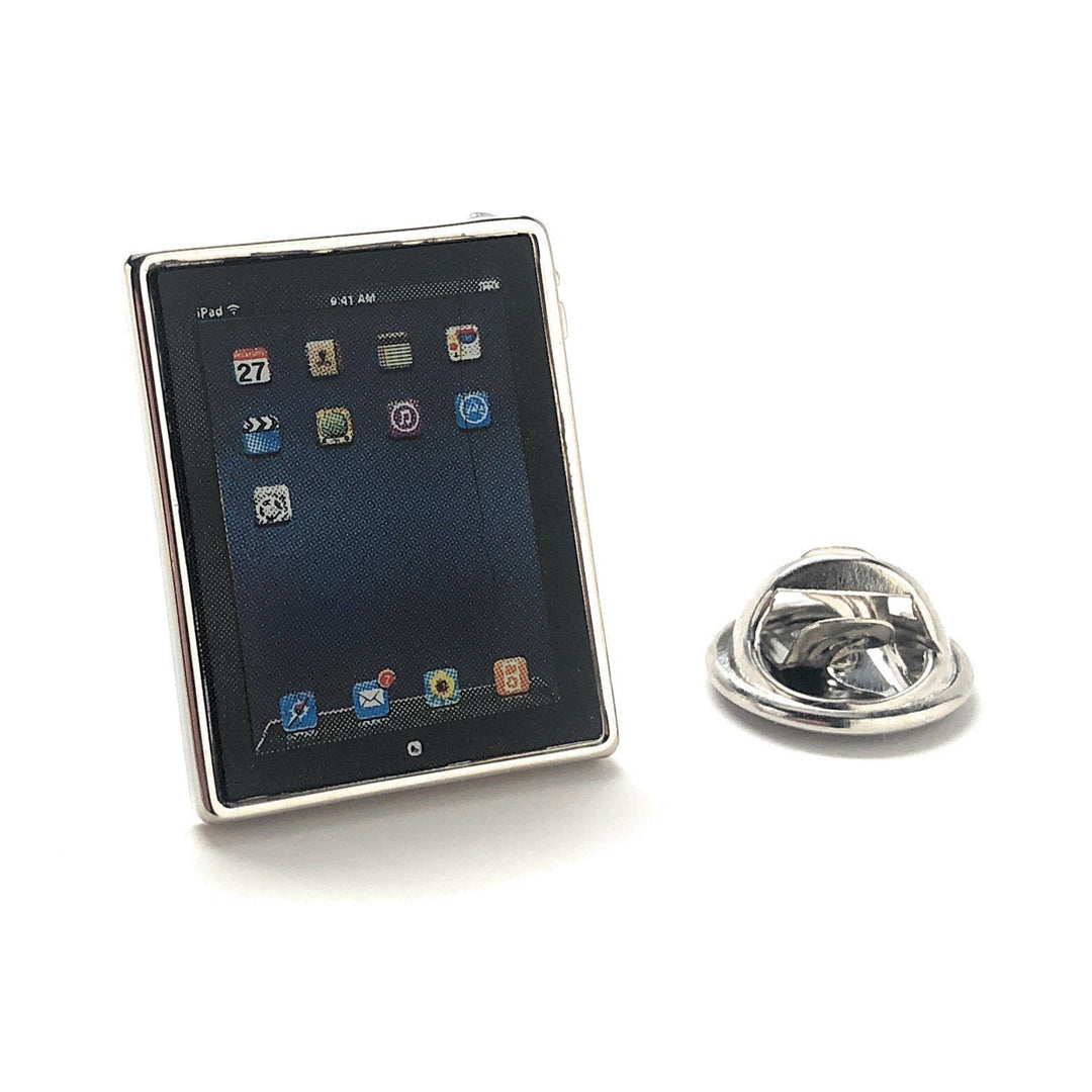 Enamel Pin Smart Phone Smart Tablet Lapel Pin Video Game Controller Black White Silver Tie Tack Fun Nerdy Cool Unique Image 1