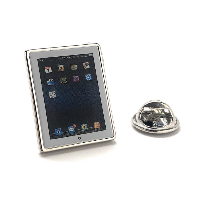 Enamel Pin Smart Phone Smart Tablet Lapel Pin Video Game Controller Black White Silver Tie Tack Fun Nerdy Cool Unique Image 2
