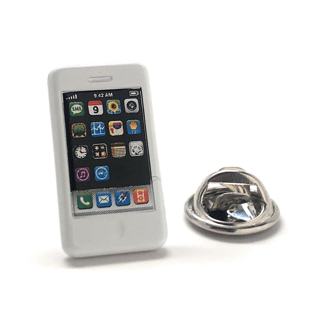 Enamel Pin Smart Phone Smart Tablet Lapel Pin Video Game Controller Black White Silver Tie Tack Fun Nerdy Cool Unique Image 4