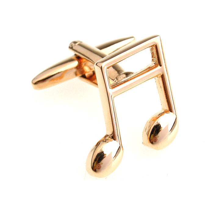 Gold Music Note Sixteenth Notes Music Piano Orchestra Conductor Cufflinks Cuff Links Image 1