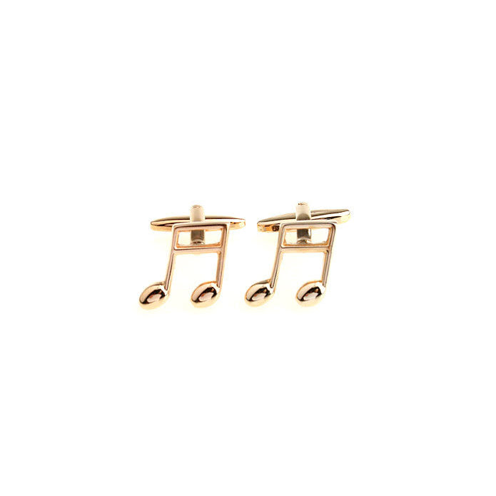 Gold Music Note Sixteenth Notes Music Piano Orchestra Conductor Cufflinks Cuff Links Image 2