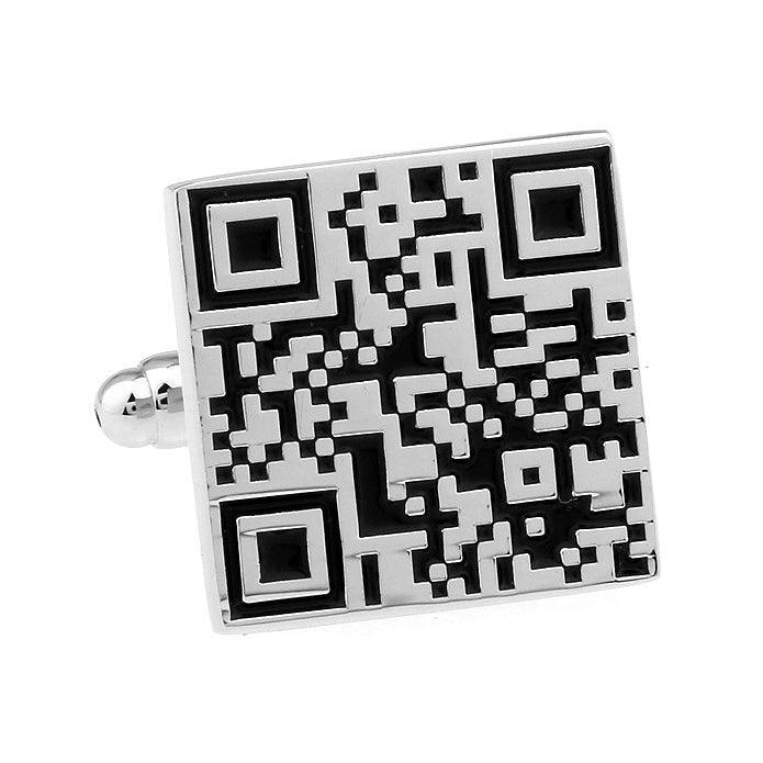 Executive Cufflinks Career Collection Qr Quick Response Code Smartphone Cell Phone Cuff Links White Elephant Gifts Image 1
