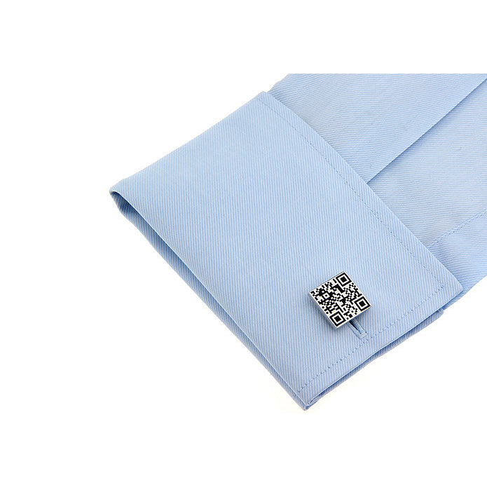 Executive Cufflinks Career Collection Qr Quick Response Code Smartphone Cell Phone Cuff Links White Elephant Gifts Image 3
