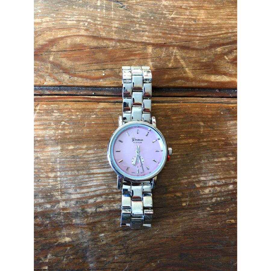 Womens Watch Silver Band or Violet Face Ladies Wrist Watch Classic Designs Gifts for Mom or Girlfriend Gift New Fresh Image 1