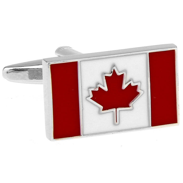 Canada Cufflinks Canadian Flag Cufflinks Canadian Canada Flag Cufflinks Montreal Toronto Canada Cuff Links Ottawa Cuff Image 1