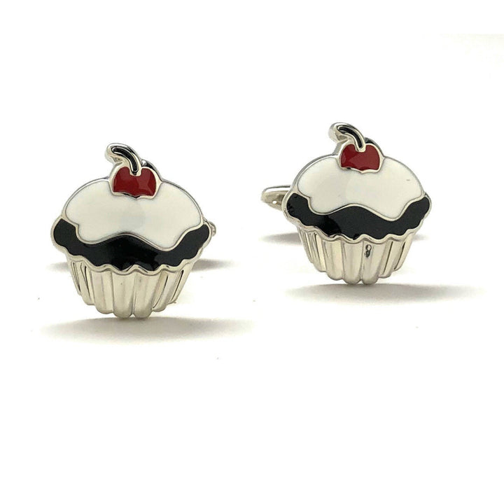Cupcake Cufflinks Sweet Tooth Delight Cup Cake Chef Bakery Fun Cool Food Cuff Links Comes with Gift Box Image 4