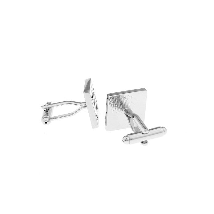 Buy Low Sell High Silver Cufflinks Stock Broker Banker Stock Sheet High Low Financial Cuff Links Image 3