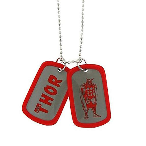 Dog Tag Thor Mighty God of Thunder Red Double-Sided Dog Tag Super Cool Marvel Vintage vintage jewelry Image 1