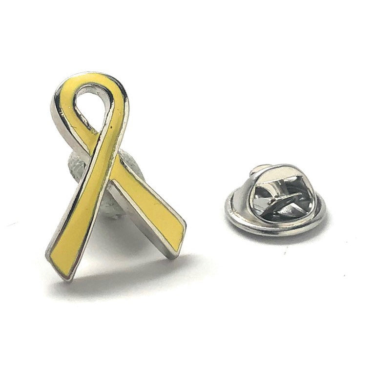Enamel Pin Yellow Ribbon Lapel Pin Tie Tack Support the Troops Tie Tack Image 1