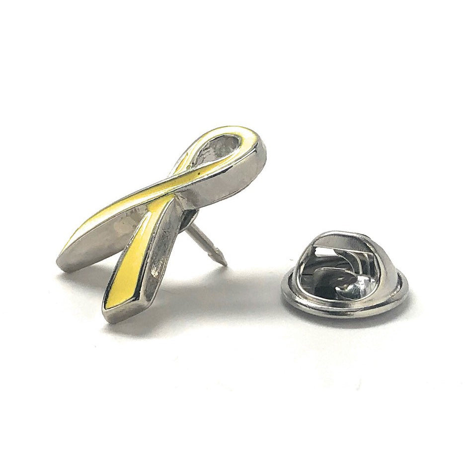 Enamel Pin Yellow Ribbon Lapel Pin Tie Tack Support the Troops Tie Tack Image 4