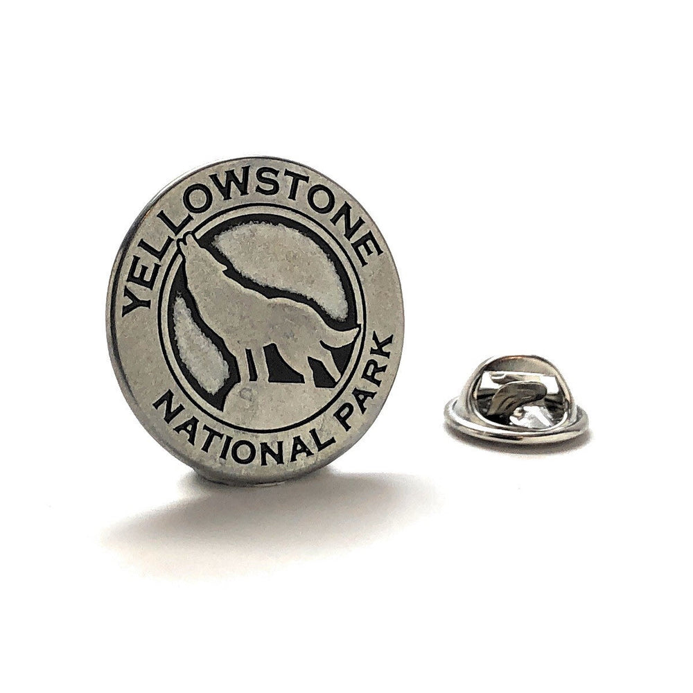 Yellowstone Tie Tack Collection Lapel Pin Buffalo Wolf Old faithful Grizzly Bear National Park Tokens 4 Different Image 2
