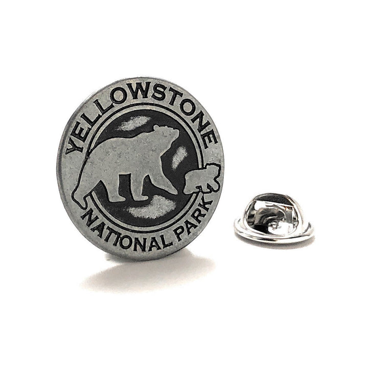 Yellowstone Tie Tack Collection Lapel Pin Buffalo Wolf Old faithful Grizzly Bear National Park Tokens 4 Different Image 4