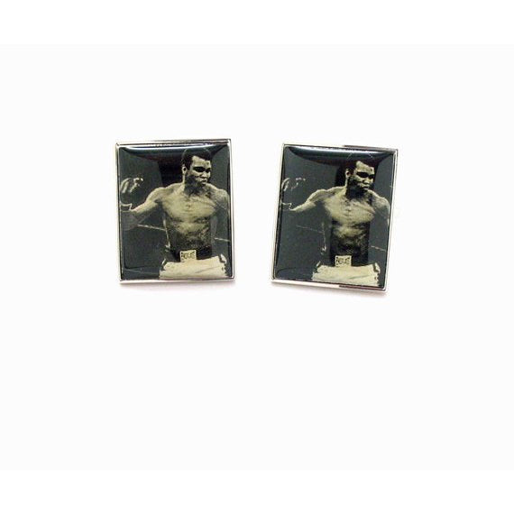 World Famous Boxer Cufflinks Fighter Boxing Prize Fight Cuff Links Ali Float like a Butterfly and Sting like a bee Cuff Image 1