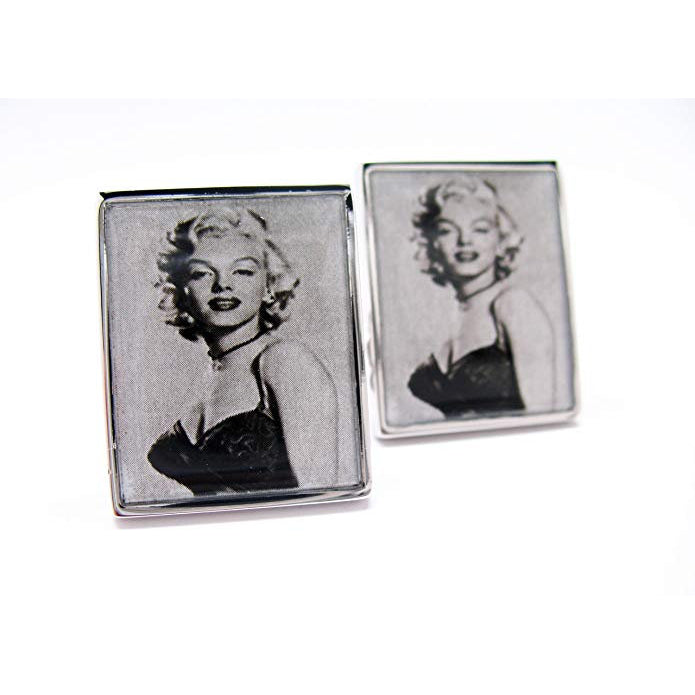 Classic Hollywood Old School Bombshell  Cufflinks Marilyn Monroe Buff Film Industry Classic Cuff Links Comes with Gift Image 1