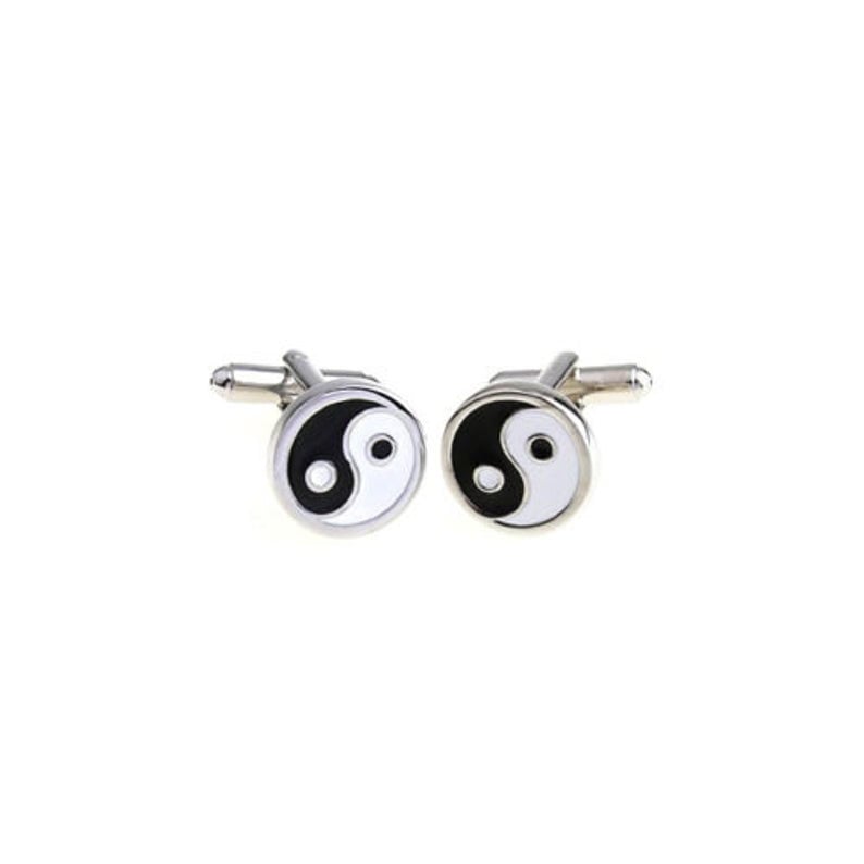 Eastern Thought Religion and Zen Yin Yang Cufflinks Cuff Links Image 2