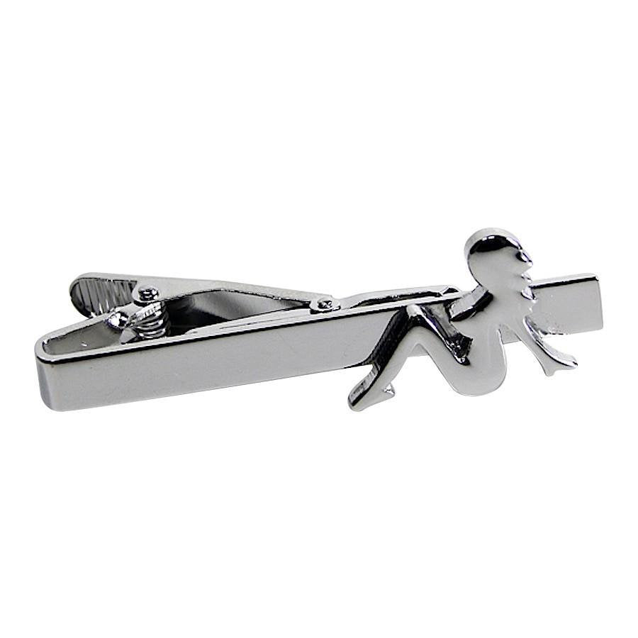 Sexy Girl Trucker Tie Clip Tie Bar Silver Tone Very Cool Comes with Gift Box Image 1