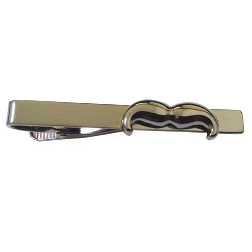Movember Moustache Mens Tie Clip Tie Bar Silver Tone Very Cool Comes with Gift Box Image 1