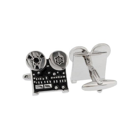 Old Time Cufflinks Reel to Reel Sound HI FI Vintage Audio Tape Player Open Reel Recording Cuff Links Comes Gift Box Image 2