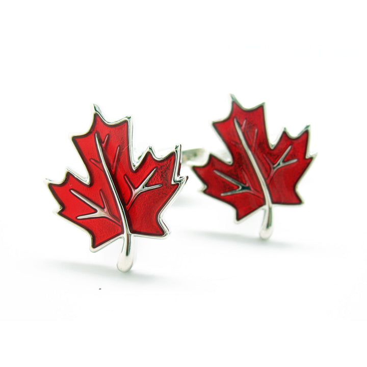 Red Maple Leaf Cufflinks The Glory of Canada Cuff Links True North Canadian Great Way to Show Your Loyalty Very Popular Image 1