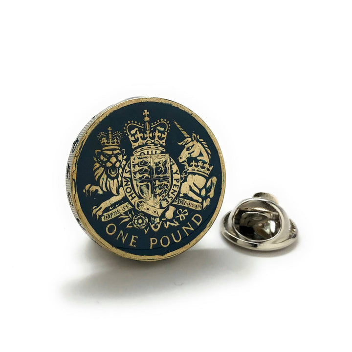 Enamel Pin Hand Painted British Pound Enamel Coin Lapel Pin Tie Tack Travel Souvenir Coins Keepsakes Cool Fun Collector Image 1