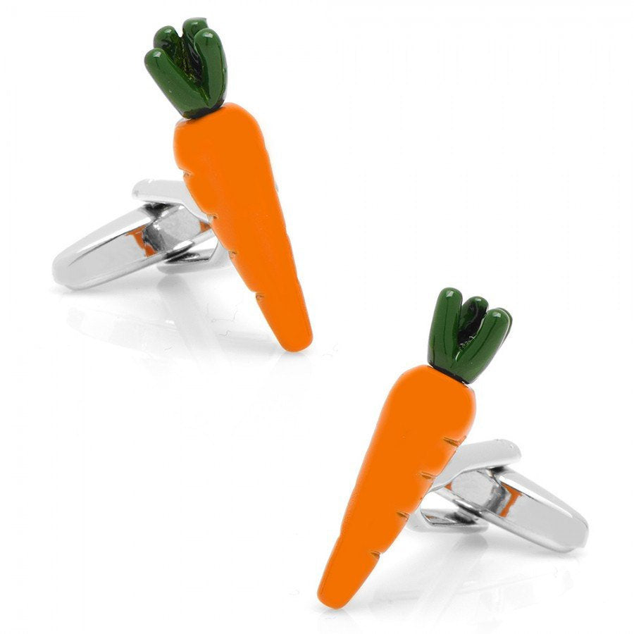 Mise en Place Carrot Cufflinks Fun Cuff links culinary wizard or a fine food aficionado White Elephant Gifts Image 1