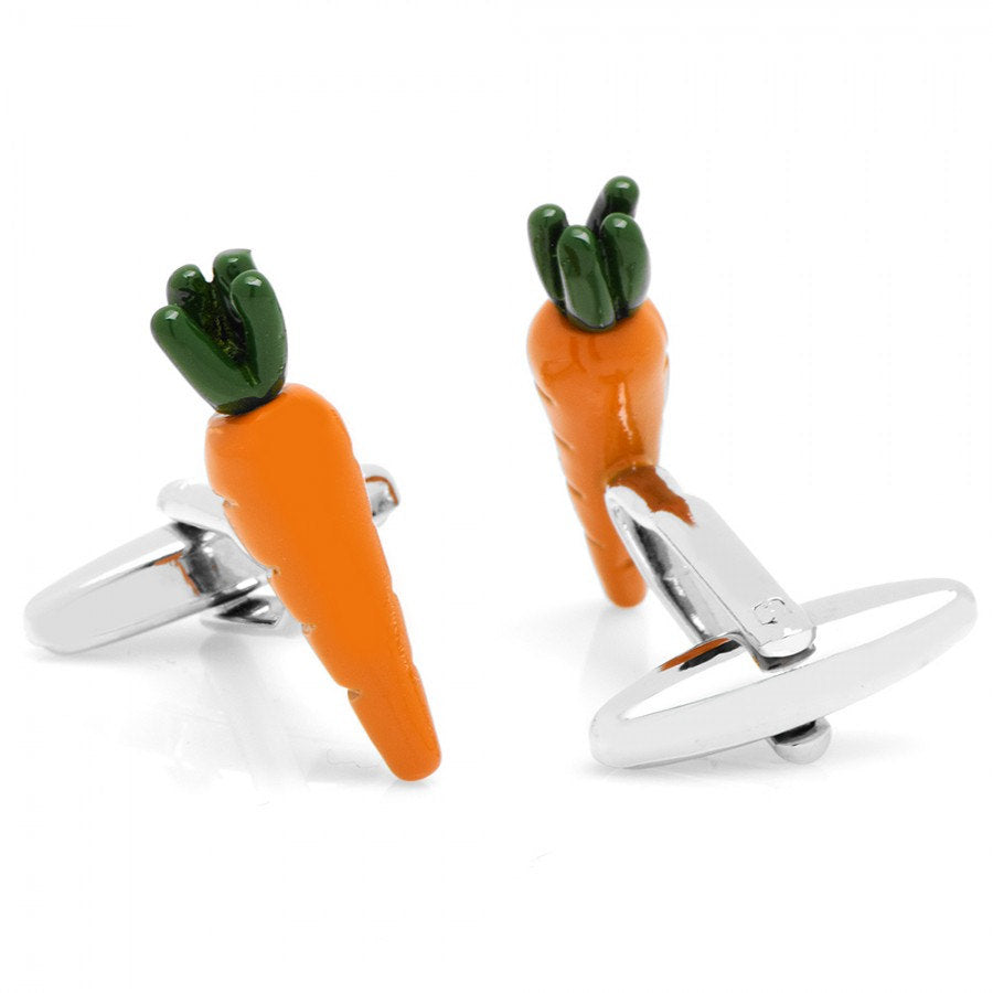 Mise en Place Carrot Cufflinks Fun Cuff links culinary wizard or a fine food aficionado White Elephant Gifts Image 2