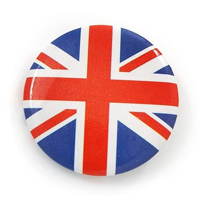 Enamel Pin UK British Flag Pin Tie Tack Collector Pin Royal Blue Red Round Travel Souvenir Hand Painted lapel pin Cool Image 1
