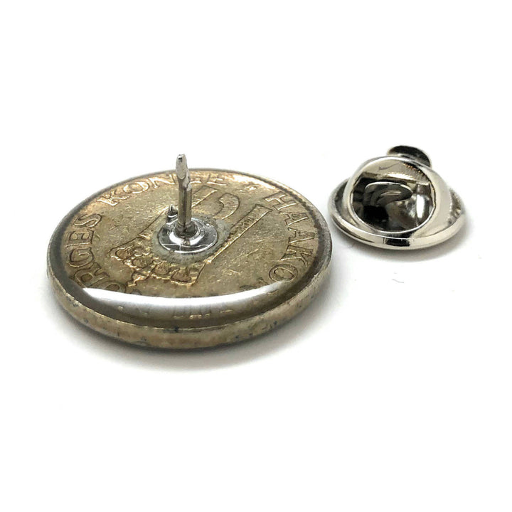 Enamel Pin Norway Coin Lapel Pin Tie Tack Travel Hand Painted Souvenir Enamel Coin Keepsakes Cool Fun Collector Pin Image 3