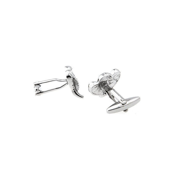 3D Elephant Cufflinks Silver Tone African Tusk Elephant Head Cuff Links Comes with Gift Box White Elephant Gifts Image 2