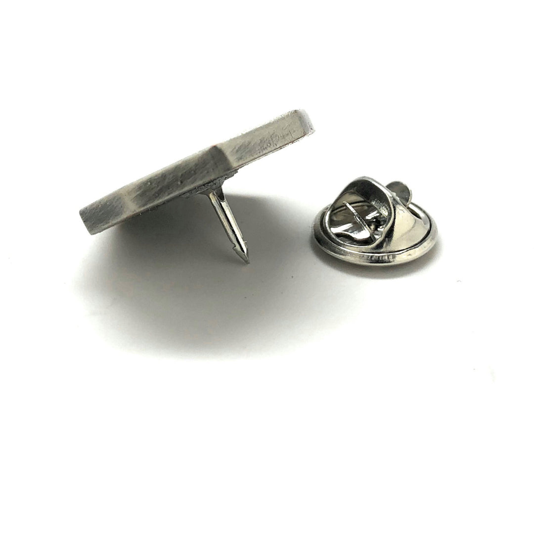 Enamel Pin Swiss Shield Lapel Pin Tie Tack Collector Pin Silver Red Enamel on Silver Image 4