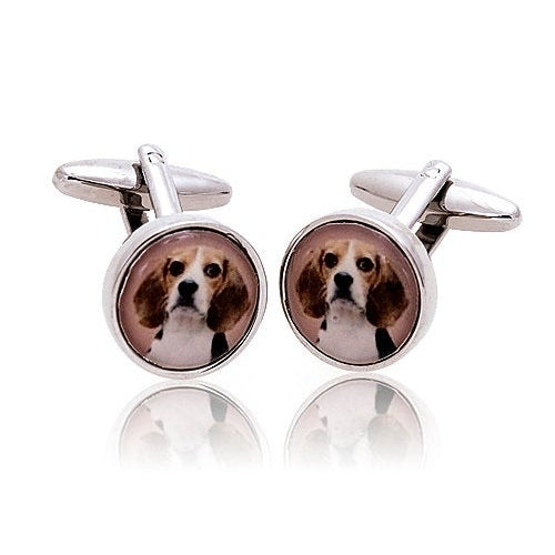 Mans Best Friend Beagle All Dog Lovers Cufflinks Cuff Links Custom Cufflinks Image 1