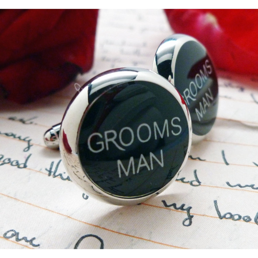 Grooms Man Cufflinks Wedding Jewelry for Men Gift for Groom Cuff Links Great for Weddings Marriage for the Friends Boys Image 1