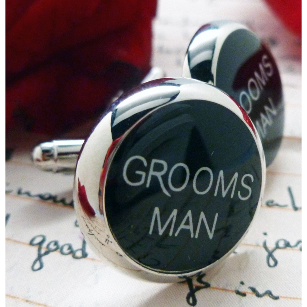 Grooms Man Cufflinks Wedding Jewelry for Men Gift for Groom Cuff Links Great for Weddings Marriage for the Friends Boys Image 2