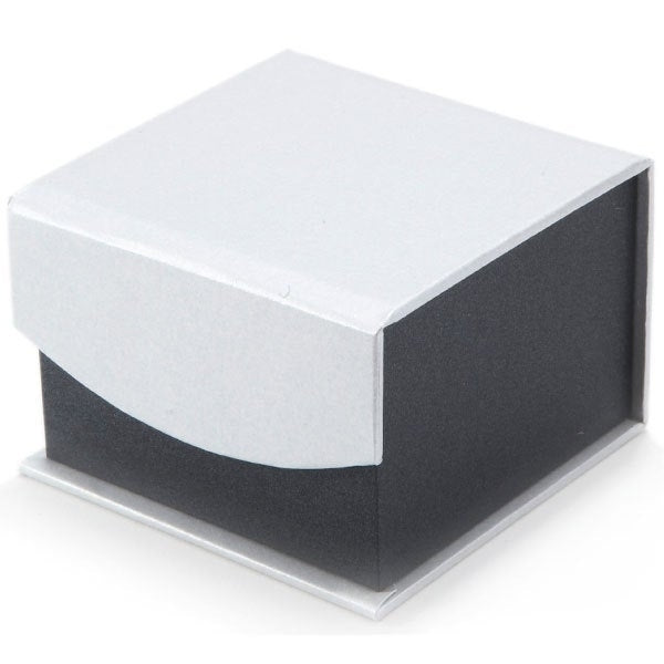 Silver Jet Stone Cufflinks Center Square Black Crystal Gem Accents Cufflinks Cuff Links Image 4
