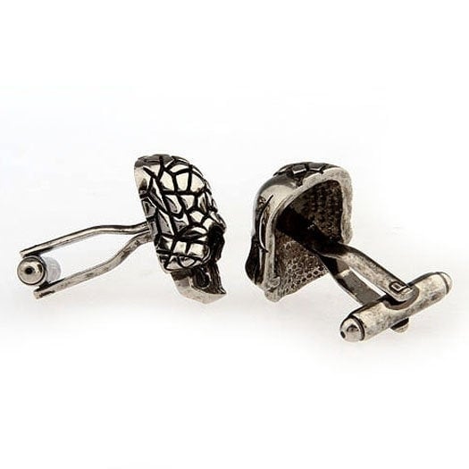 Crackle Head Skull Cufflinks Skull Halloween Cuff Links Novelty Fun Part Cool Comes with Gift Box Image 4