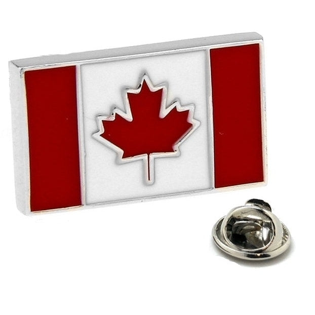 Enamel Pin Canada Flag Lapel Pin Tie Tack Collector Pin Red Enamel Flag Travel Souvenir Art Hand Painted Authentic Flag Image 1
