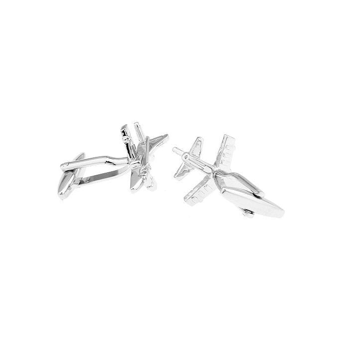 SilverSuper Sonic Speed Jet Militayr Airplane Cuff Links Gifts for Pilots Travel Aircraft Cuff Links Pilot Cool Gifts Image 3