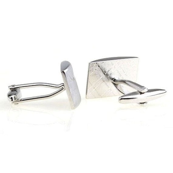 Kangaroo Cufflinks Australia Cufflinks Brushed Silver Down Under Australia Cufflinks SIlver Australian Rectangle Image 3