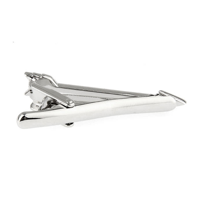 Shot Through the Heart Arrow  Classic Mens Tie Clip Tie Bar Silver Tone Very Cool Comes with Gift Box Image 3