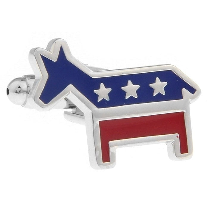 Democrat Cufflinks Political Party Cufflinks Career Collection Democrats Donkey Mens Executive Democratic Cuff Links Image 1