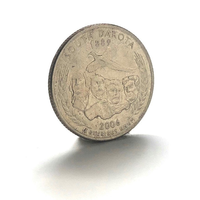 Enamel Pin South Dakota State Quarter Enamel Coin Lapel Pin Tie Tack Travel Souvenir Coins Keepsakes Cool Fun Collector Image 2